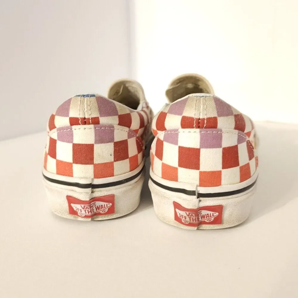 Rainbow Checkered Vans Unisex Mens 4.5 Women’s 6 Preowned
